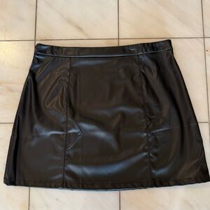 Faux leather skirt